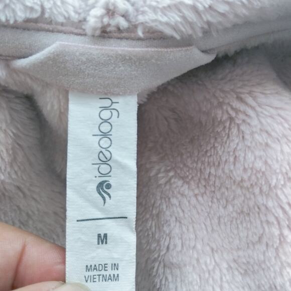 Ideology Womens Pink Faux-Fur Quarter-Zip Hoodie, Shimmer Size M - Picture 9 of 9